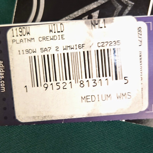 Adidas NHL Minnesota Wild Platinum Crewdie Hoodie Pullover‎ Sweatshirt Medium - Picture 3 of 8